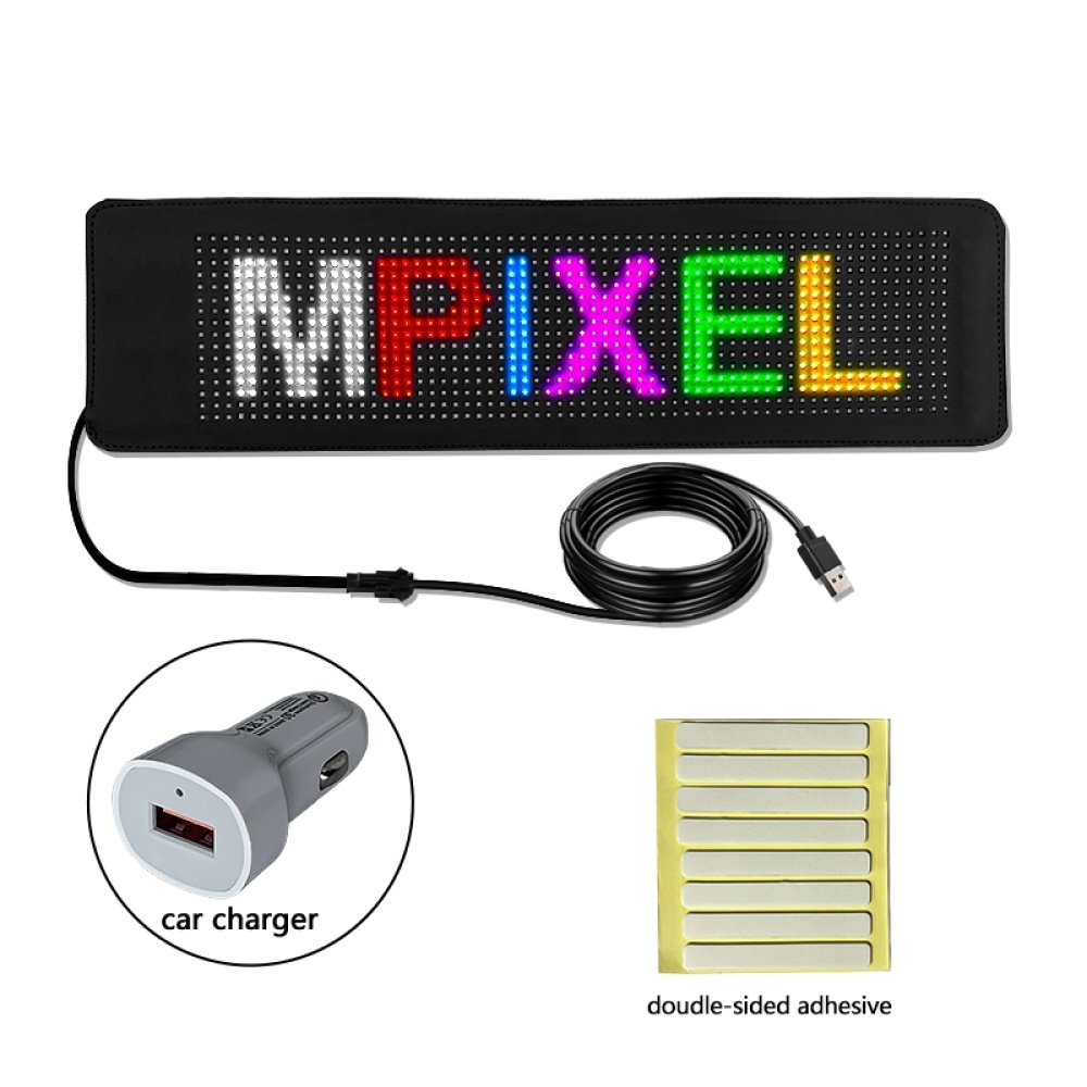 WIFI Model 980x150mm Vehicle Rear Window Color Flexible LED Electronic Screen - Image 2