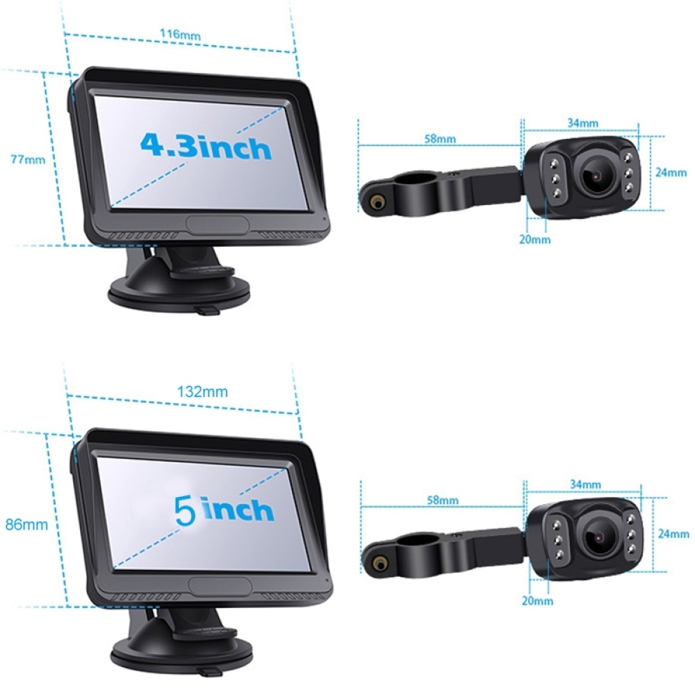 5 inch Car Small Baby Monitor HD Display Night Vision Camera - Image 2