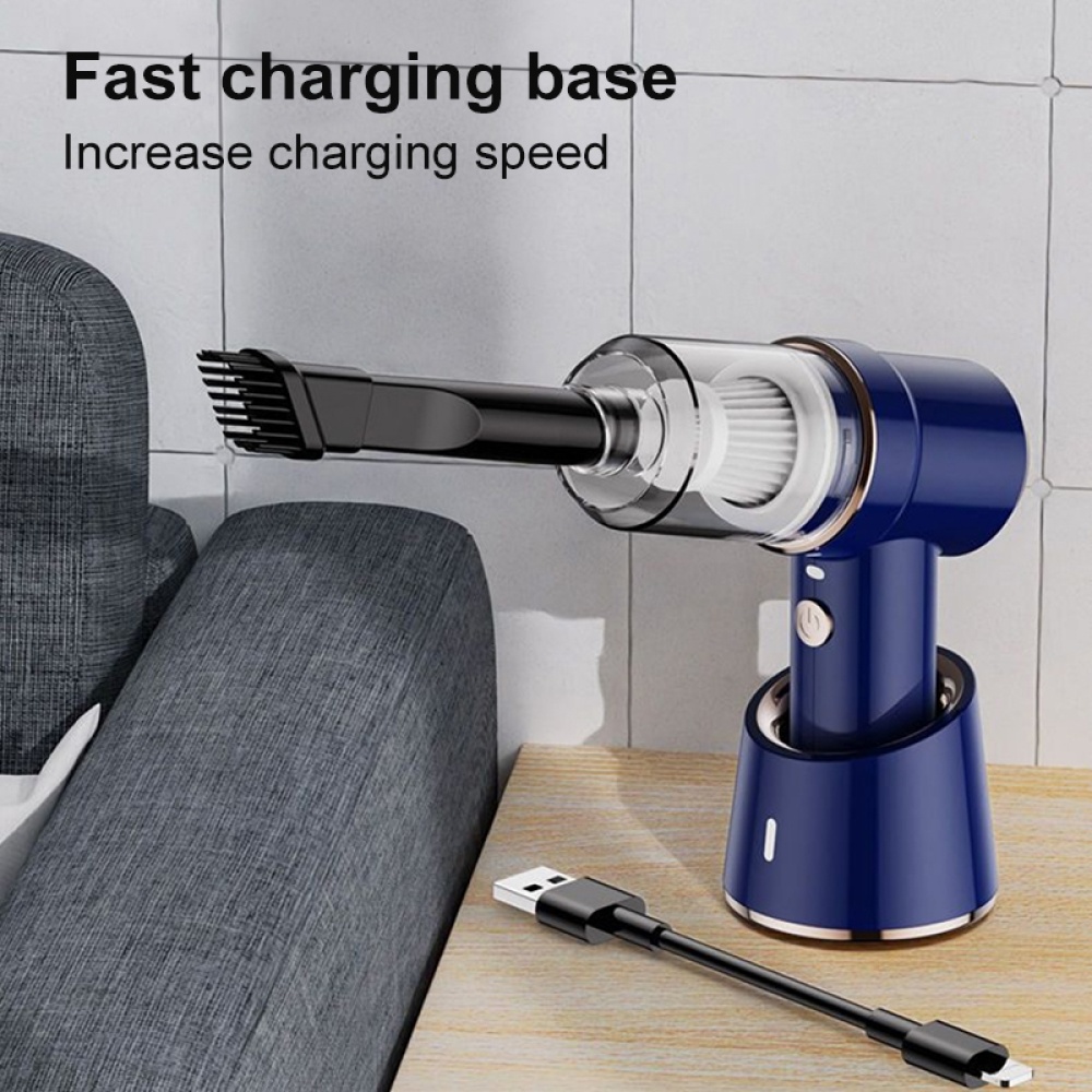 SUITU  ST-6638 Car Wireless Vacuum Cleaner Suction and Blower Integrated With Light ,Spec: Top Version Type-C - Image 3