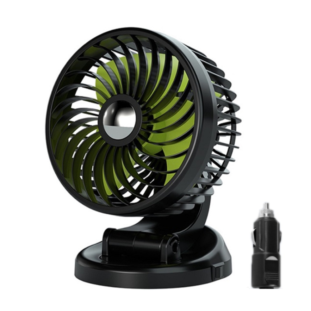 F612 5W Car Rotatable Turntable Silent Fan(12V Cigarette Lighter)