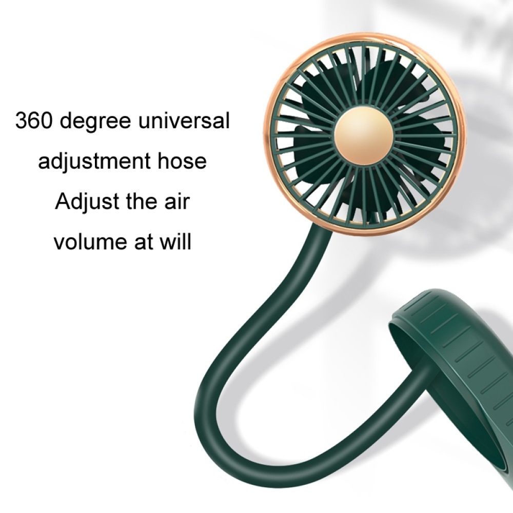 F304 Double-head Hose Built-in Lithium Battery USB Car Fan, Color: Black Silver - Image 3