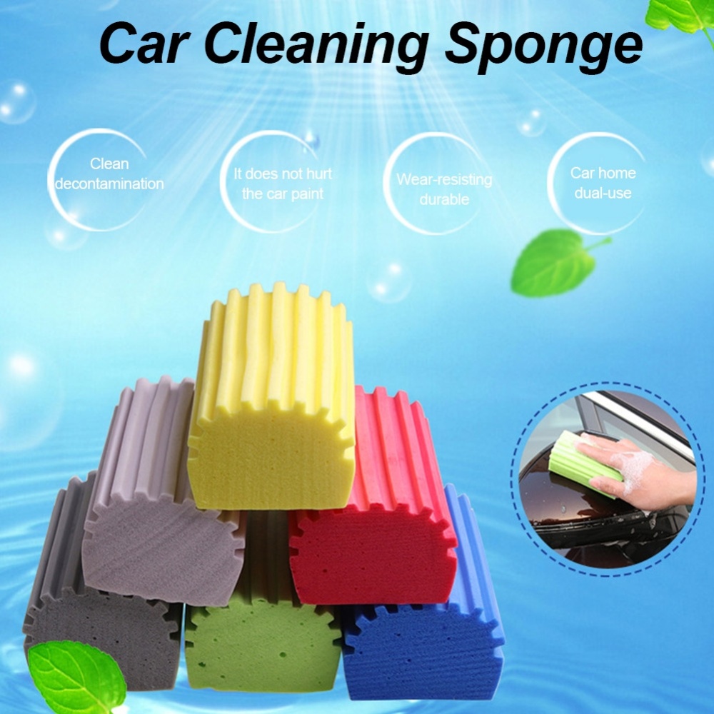 6pcs Car Wash PVA Sponge Multi-Functional Strong Water Suction Household Cleaning Sponge(Random Color) - Image 3