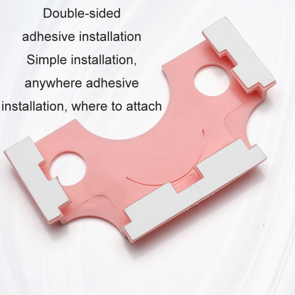 Car Multi-functional Adhesive Bill Card Holder, Color: Grid Pink - Image 2