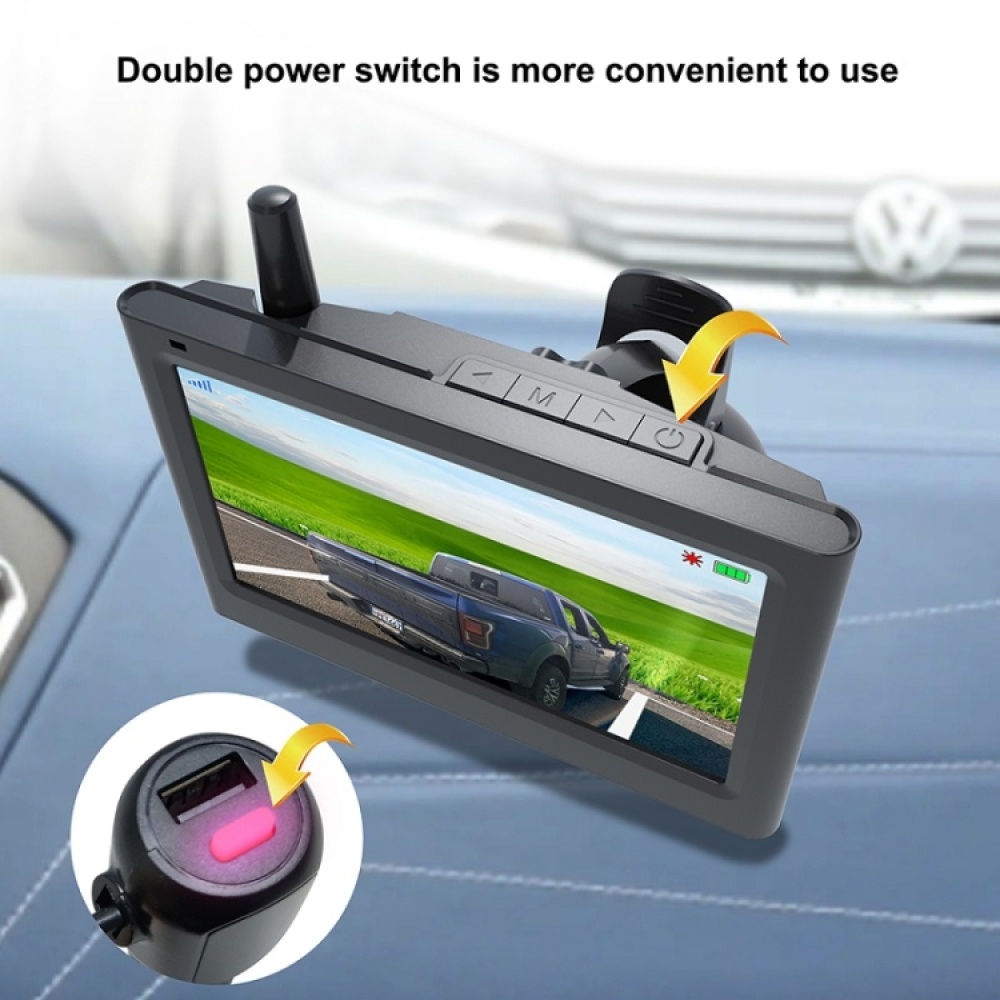 Solar License Plate Frame Wireless Transmission Reversing Camera Display - Image 2