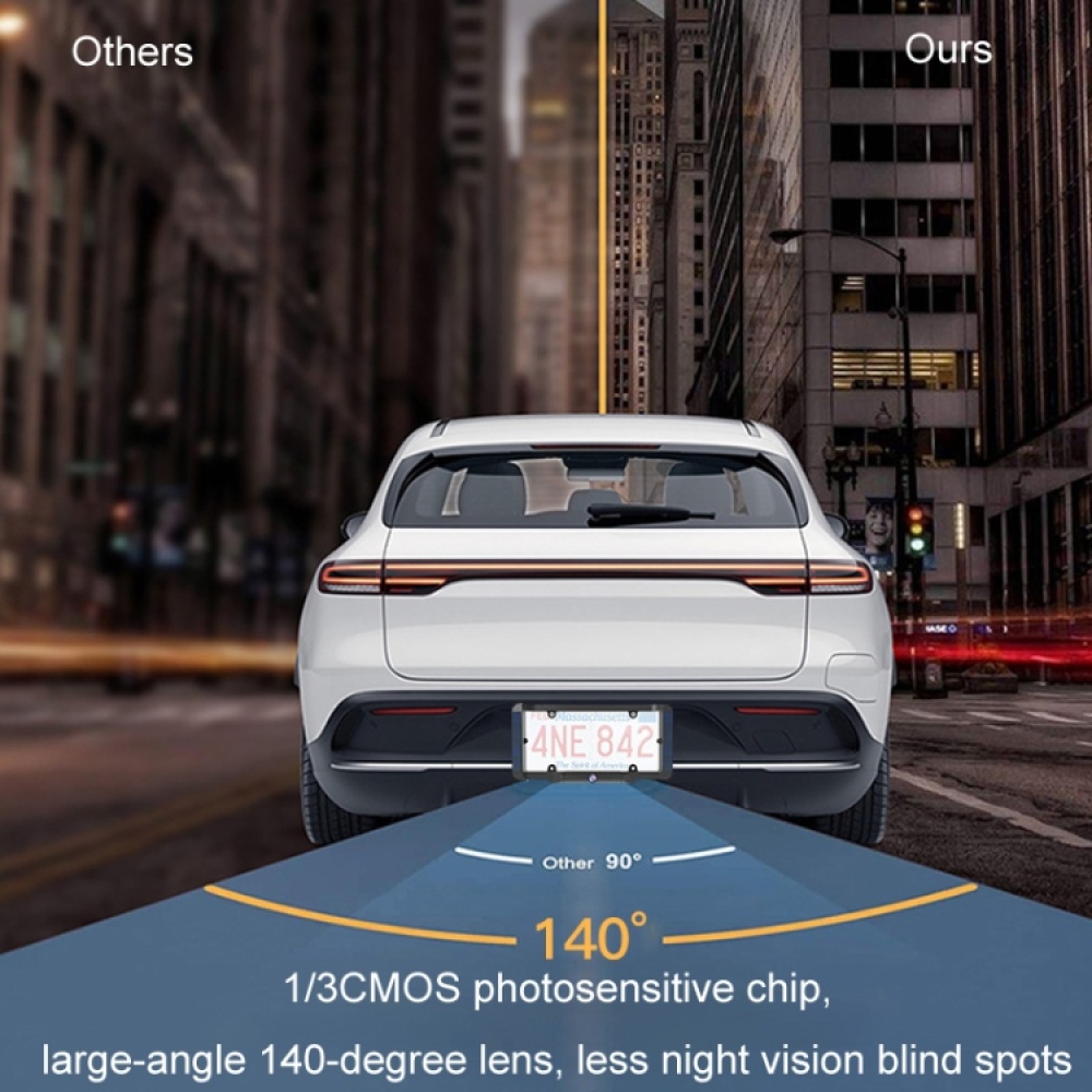 Solar Integrated License Plate Wireless Transmission Camera Reversing Display - Image 2