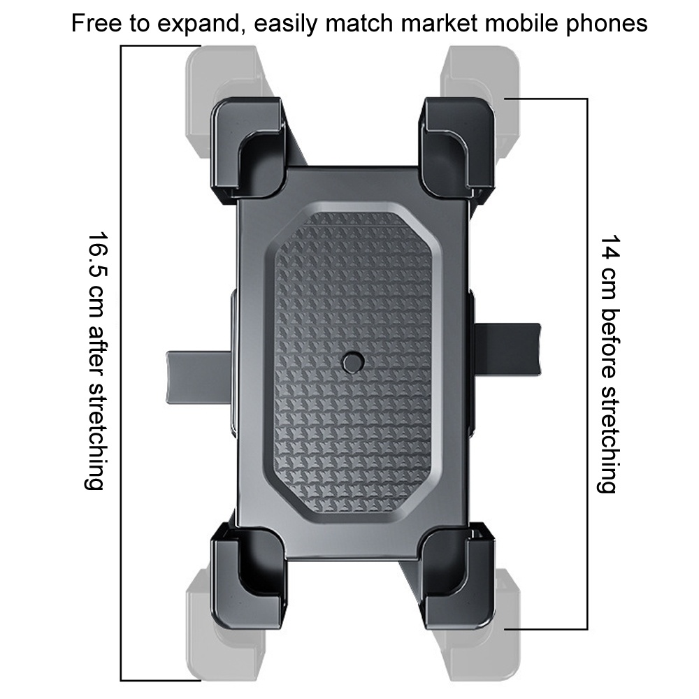 Shockproof Motorcycle Mobile Phone Holder Outdoor Bike Navigation Holder, Model: Handlebars - Image 2