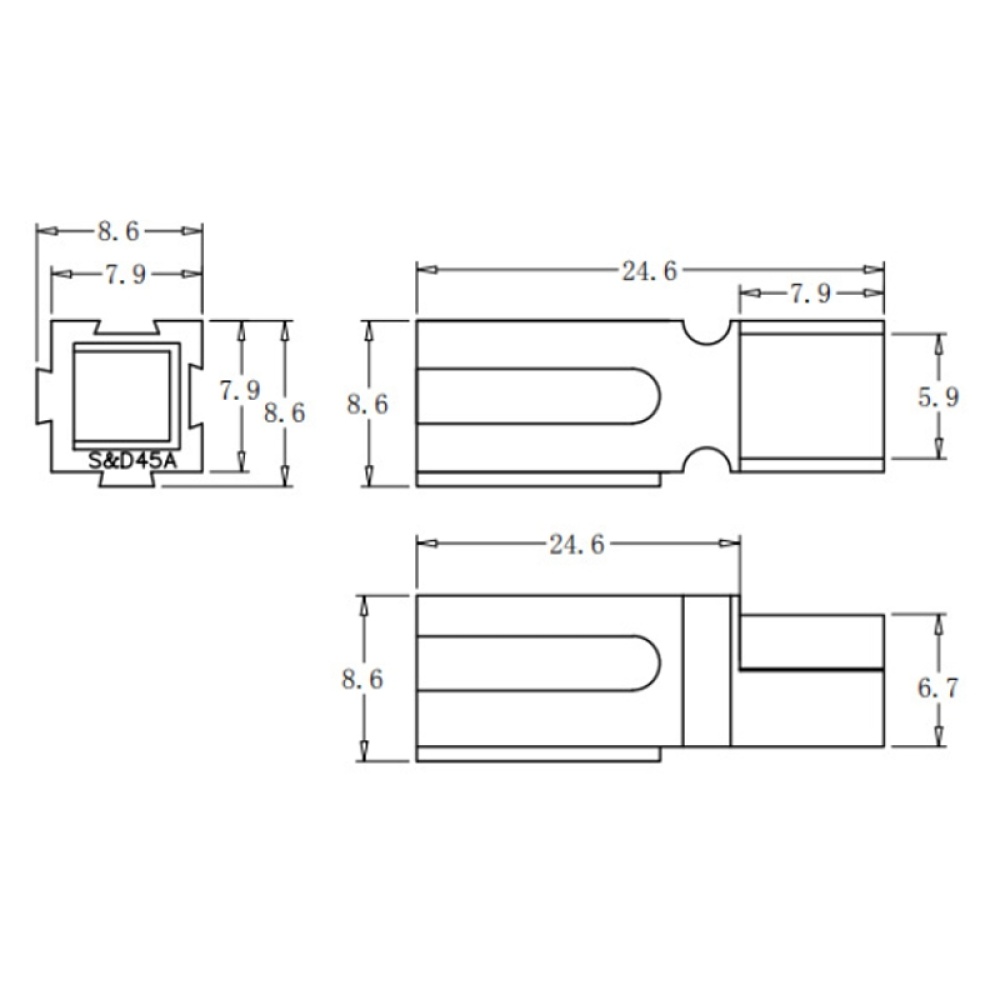 10pcs SD45A600V Anderson Unipolar Controller Plug(SD45H-BL) - Image 3