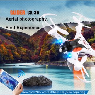 CX-36A Mini WiFi 360 Degree Flips 4-Channel 2.4GHz Radio Control Quadcopter with 6-axis Gyro & LED Light(White)