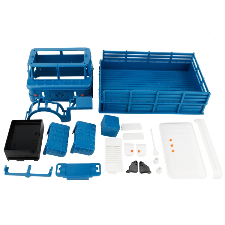 WPL B-24 DIY Assembly 1:16 Mini 4WD RC Military Truck Control Car Toy(Blue) - Image 2