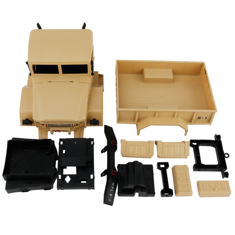 WPL B-1 DIY Assembly 1:16 Mini 4WD RC Military Truck Control Car Toy(Yellow) - Image 2