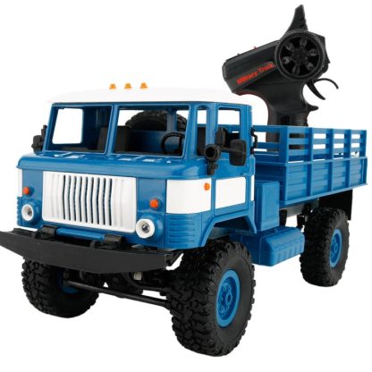 WPL B-24 Full Body 1:16 Mini 2.4GHz 4WD RC Military Truck Control Car Toy(Blue)