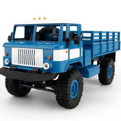 WPL B-24 Full Body 1:16 Mini 2.4GHz 4WD RC Military Truck Control Car Toy(Blue) - Image 2