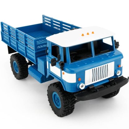 WPL B-24 Full Body 1:16 Mini 2.4GHz 4WD RC Military Truck Control Car Toy(Blue) - Image 3