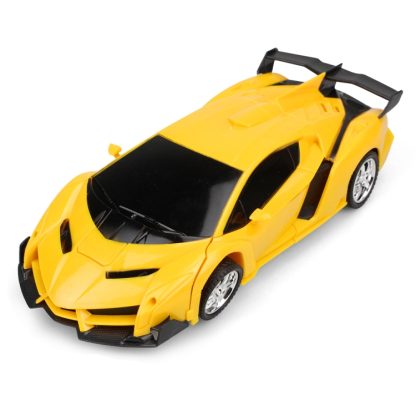 1023 4 Channels Remotely Deformed Car Toy Car(Yellow) - Image 2