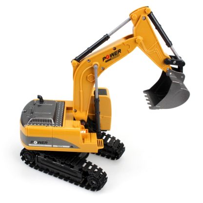 258-1 6 Channel 2.4G 1/24RC Remote-controlled Engineering Metal Excavator Charging RC Car - Image 3