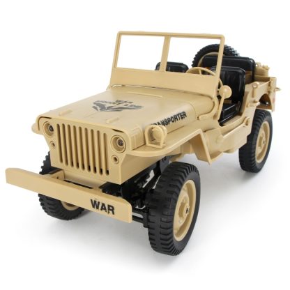 JJRC Q65 1:10 RC 2.4G Convertible Jeep Light Remote Control Four-Wheel Drive Military Off-road Truck Climbing Car Toys(Y