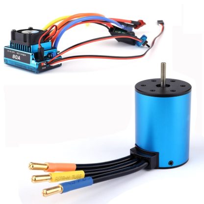 80A 3650 5200kv Waterproof Remote Control Car Motor Electronic Speed Controller ESC Accessories