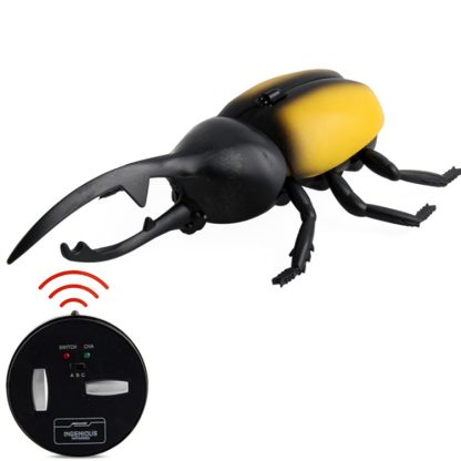 9996 Infrared Sensor Remote Control Simulated Beetle Creative Children Electric Tricky Toy Model (Yellow)