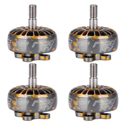 4 PCS iFlight XING 2306 1700KV CNC RC 6S Brushless Motor for DIY RC Racing Drone (Color: Yellow)