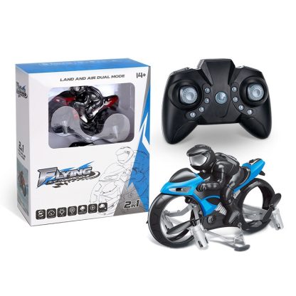 S73 2 in 1 Motorcycle Aircraft Remote Control Flying Toy (Blue) - Image 2