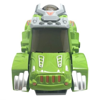 HG-882 Electric Dinosaur Deformation Car Toy Universal Light Music Toy (Green) - Image 2