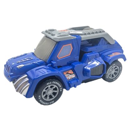 HG-882 Electric Dinosaur Deformation Car Toy Universal Light Music Toy (Blue) - Image 2