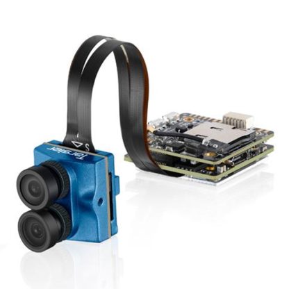 Caddx.us Tariser 4K Mini 1200TVL F2.8 12 Megapixel Dual Lens Dual FPV Color Camera, NTSC / PAL Changeable (Blue)