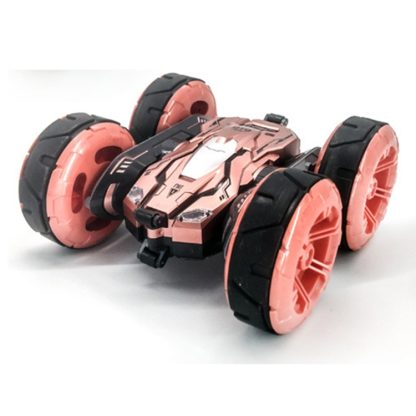 676 2.4GHz 1:24 Wireless Remote Control 360 Degree Rotating Stunt Deformation Four-wheel Drive Children Toy Car(Pink) - Image 2