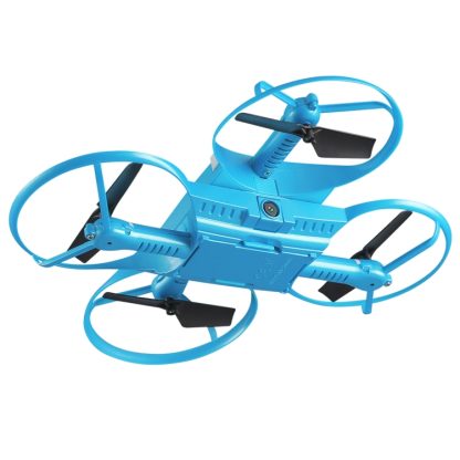 JJR/C H60 720P HD Camera WiFi FPV Cross-shaped Foldable Drone with LED Light, Support Altitude Hold, Headless Mode (Blue - Image 2