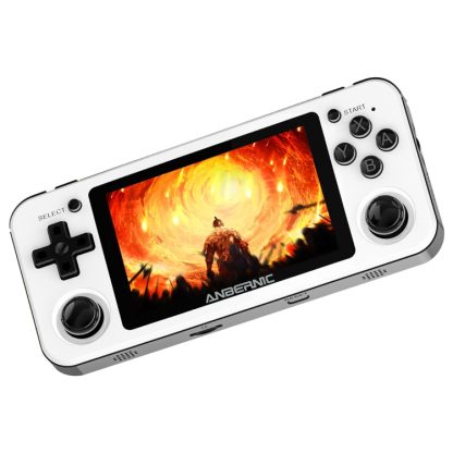 Powkiddy RG351P 3.5 inch IPS Screen Double Joystick Retro Handheld Game Console 1GB+64GB Memory, Linux OS(White)