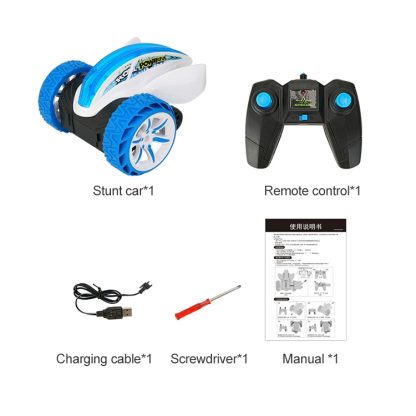 JJR/C Q77 2.4GHz Remote Control Stunt Car Vehicle Toy (Blue) - Image 3