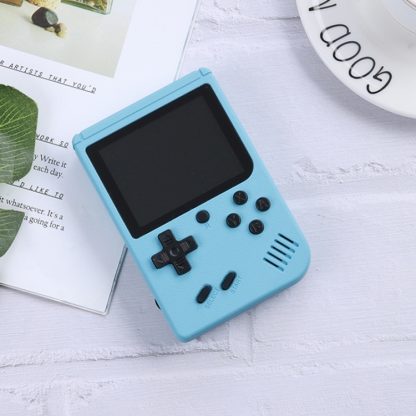 MK800 3.0 inch Macaron Mini Retro Classic Handheld Game Console for Kids Built-in 800 Games, Support AV Output (Blue)