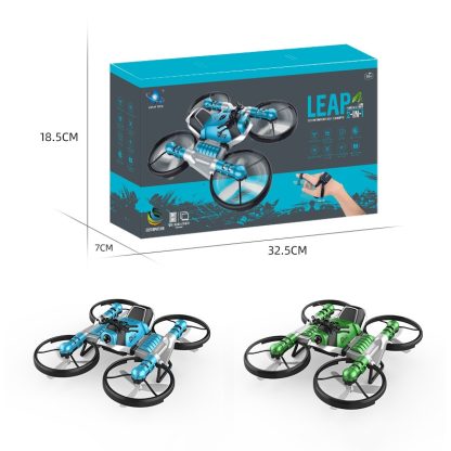 2 In 1 Land Air Deformation Motorcycle Remote Control Aircraft Quadcopter Drone, Wifi Camera Version (Blue) - Image 3