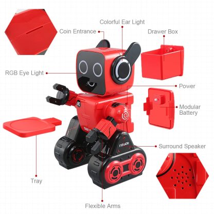 YDJ-K3 Smart Robots Support Dance Voice Control Education(Red) - Image 3