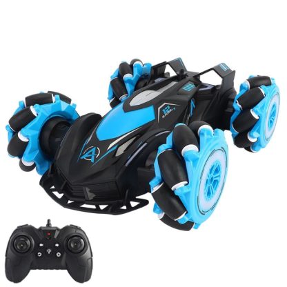 YDJ-D885 1:14 2.4G 4WD Remote Control Cross Spray Deformation Stunt Car (Blue)