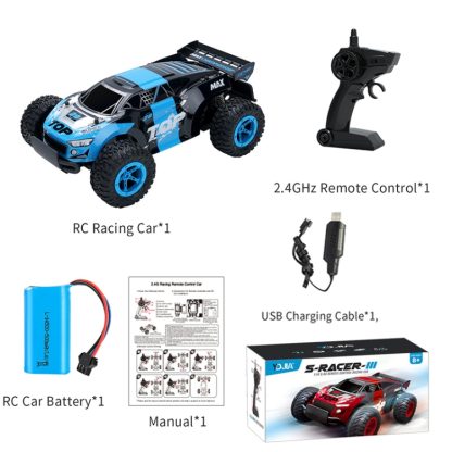 YDJ-D887 4WD 2.4G RC Racing Car Buggy Off-Road Remote Control Trucks (Blue) - Image 2