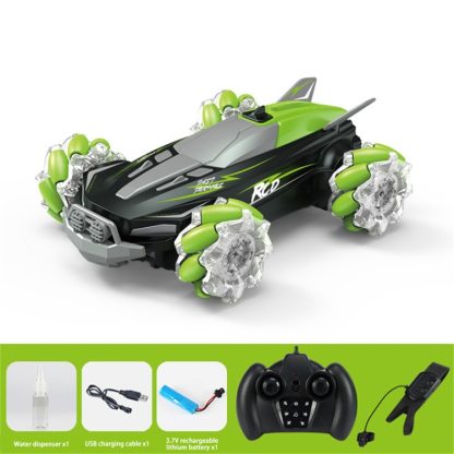 YDJ-D888 4WD 2.4G Remote Control Spray 360 Degree Flip Stunt Drift Car(Green) - Image 2