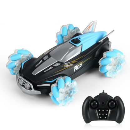 YDJ-D888 4WD 2.4G Remote Control Spray 360 Degree Flip Stunt Drift Car(Blue)