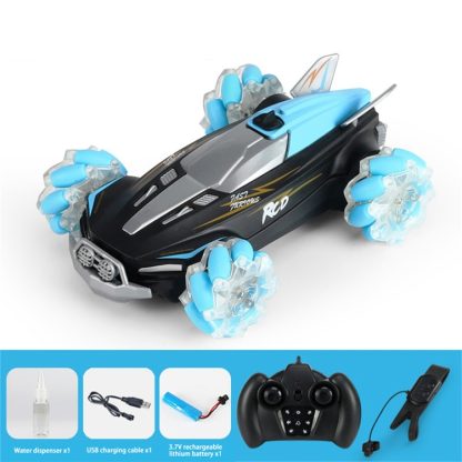 YDJ-D888 4WD 2.4G Remote Control Spray 360 Degree Flip Stunt Drift Car(Blue) - Image 2