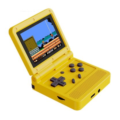 Powkiddy V90 3.0 inch IPS Screen 64-bit Retro Handheld Game Console with 16GB Memory (Yellow)