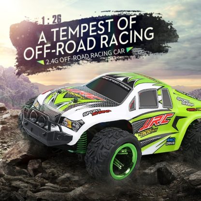 JJR/C Q35 1:26 Scale 2.4GHz 4 Wheel Drive Racing Climbing Car Bigfoot Off-road Vehicle with Remote Controller (Green)