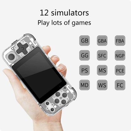 Powkiddy Q90 3.0 inch IPS Screen Retro Joystick Handheld Game Console with 16GB Memory (White) - Image 3