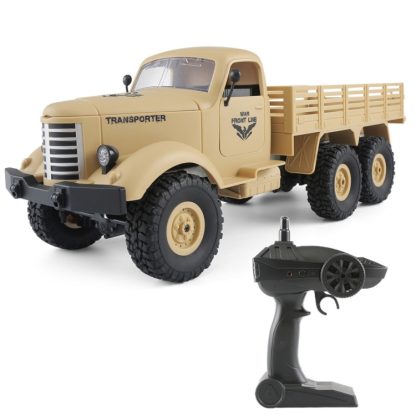 JJR/C Q60 Transporter-1 Full Body 1:16 Mini 2.4GHz RC 6WD Tracked Off-Road Military Truck Car Toy(Yellow)