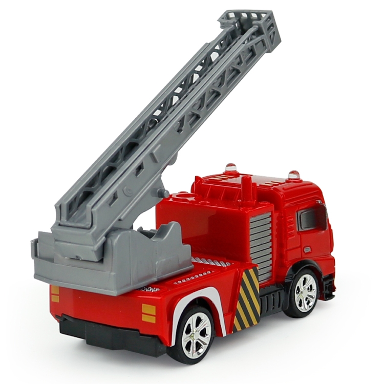 8027 Mini 1:58 40MHz 4CH RC Ascendant Ladder Fire Truck Model Car with LED Light - Image 3