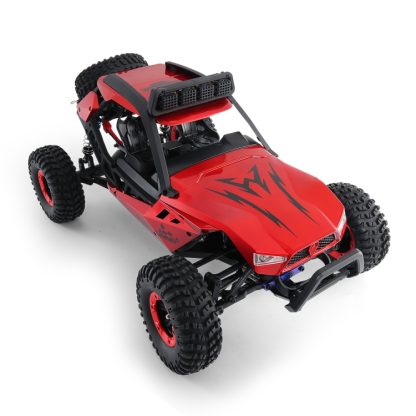 JJR/C Q46 1:12 Mini 2.4G 4WD RC High Speed Vehicle Crawler Off Road Racing Car with LED Light(Red) - Image 3