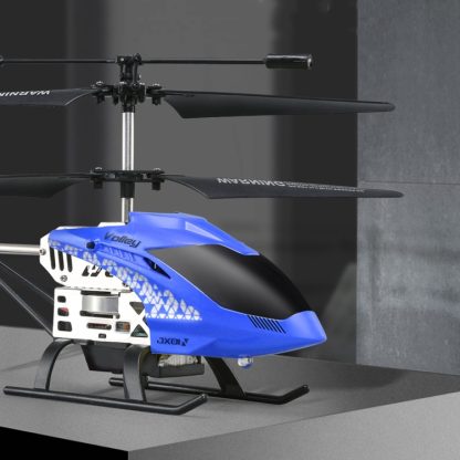 JJR/C JX01 3.5CH 2.4GHz Gyro RC Alloy Helicopter, Altitude Hold, One-Key Take-off / Landing, Light Control (Blue)