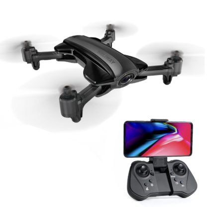 HELIWAY DM-912 2.4GHz Wifi FPV Mini Quadcopter Foldable RC Drone with 1080P Camera & Remote Control,Support One Key Take