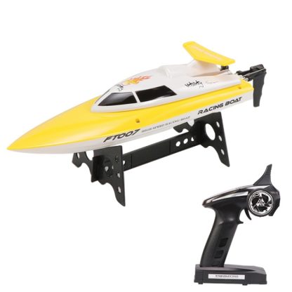 HELIWAY FT007 4-Channel 2.4GHz R/C Racing Boat Speed Boat Kids Toy with Remote Controller(Yellow)