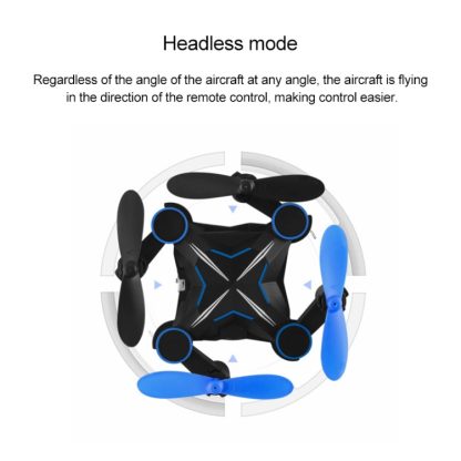 HELIWAY 901H Mini Foldable 4-Axis Quadcopter with Remote Control, Support  Headless Mode & Air Pressure Constant(Blue) - Image 3