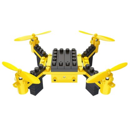 HELIWAY 902S Assembling Blocks 6-Axis Quadcopter with Remote Control & 0.3MP WIFI Camera, Support  Headless Mode(Yellow)